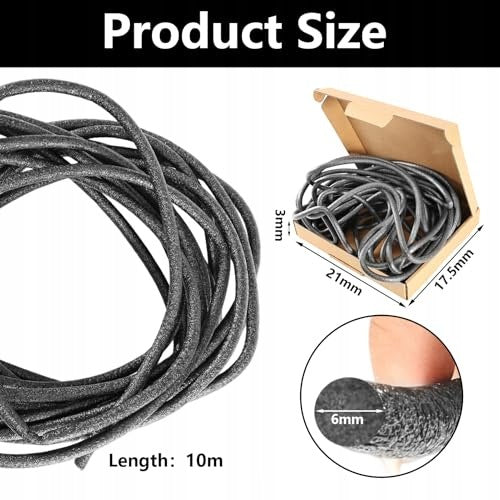 SEALING STRING FOR PE GROUT ROUND 6 MM × 10 M WINDOWS STEEL DOOR Manufacturer code Producent niezależny