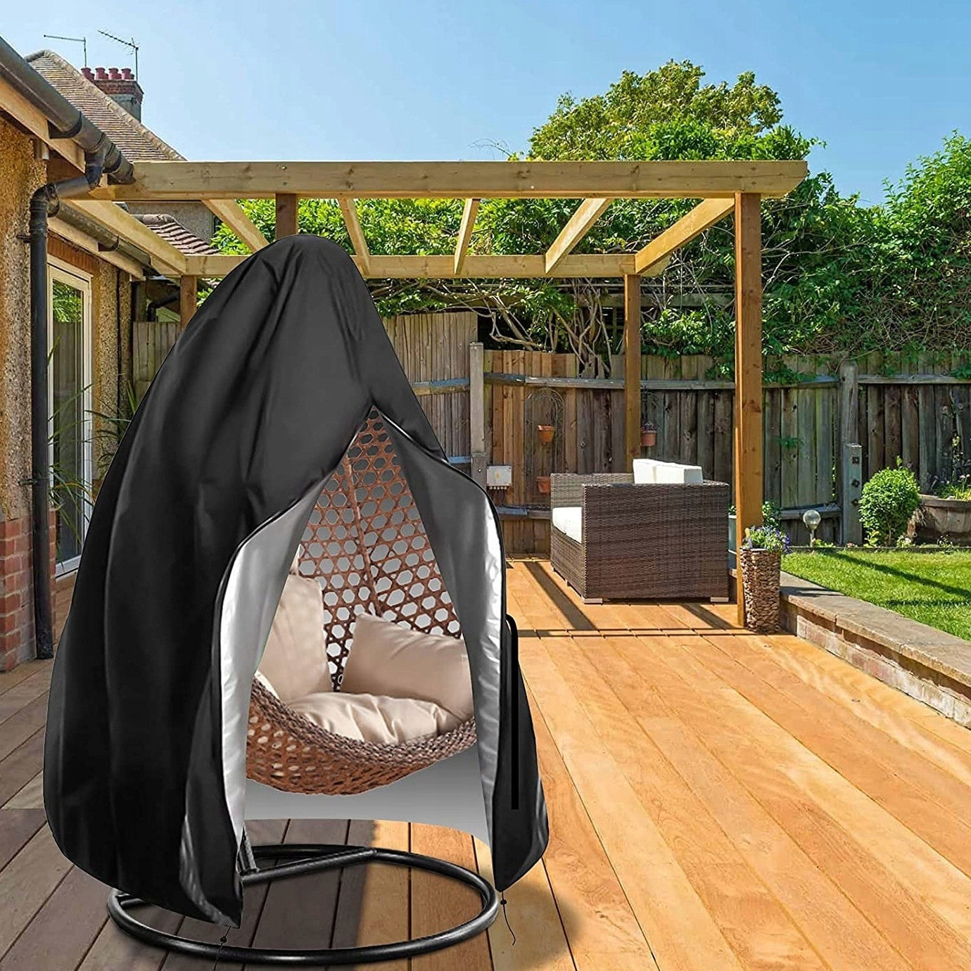 SEAT COVER HANGING BASKET COCOON SINGLE GARDEN SWING + BAG Length 115 cm