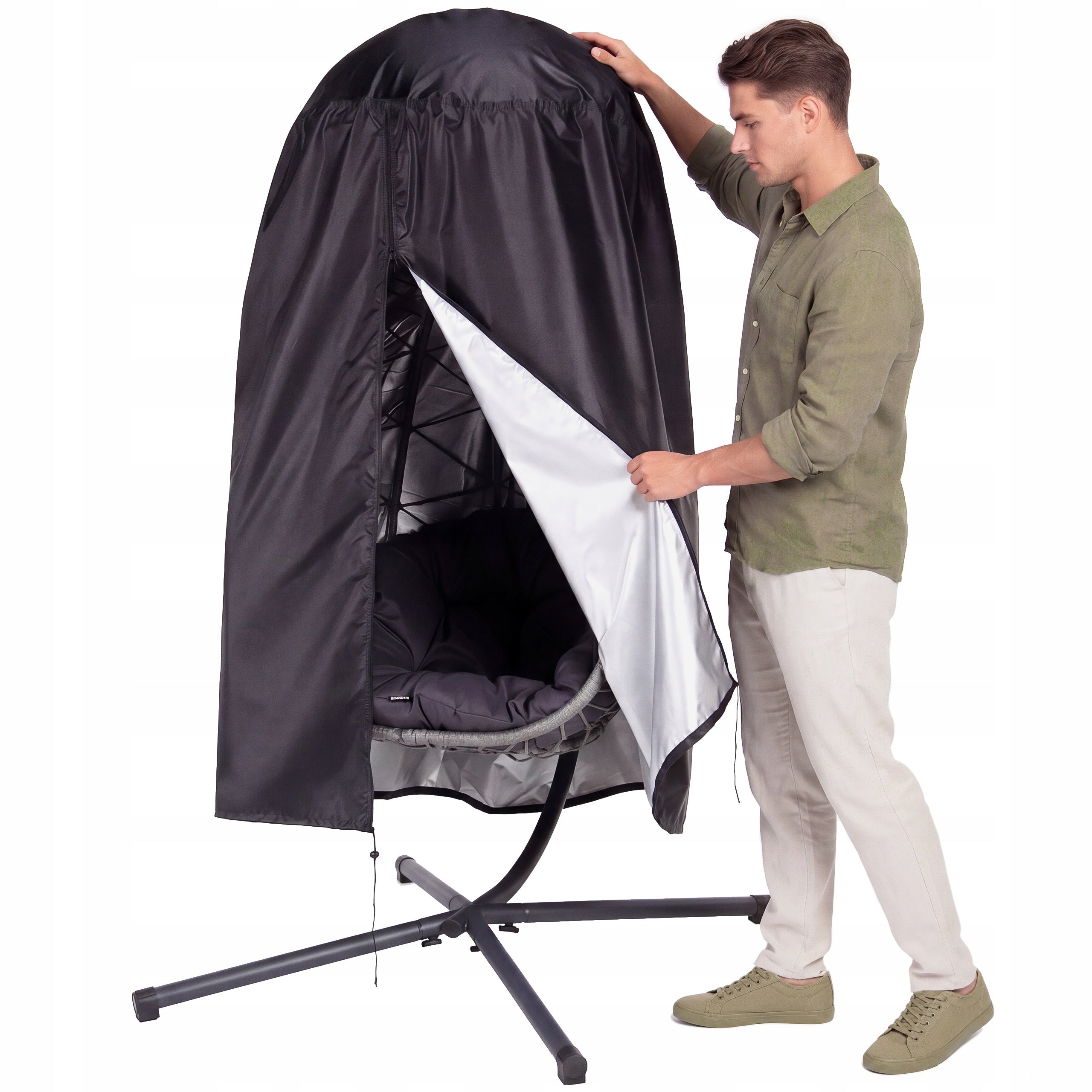 SEAT COVER HANGING COCOON DOUBLE-SIDED WITH ZIPPER STRINGS OUTTEC