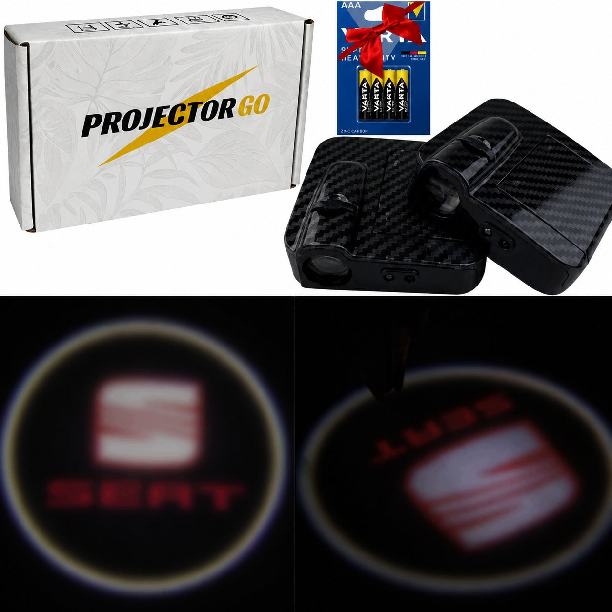 SEAT LED LOGO PROJECTOR DOOR LAMP WELCOME LIGHTING HOLOGRAM AUTO