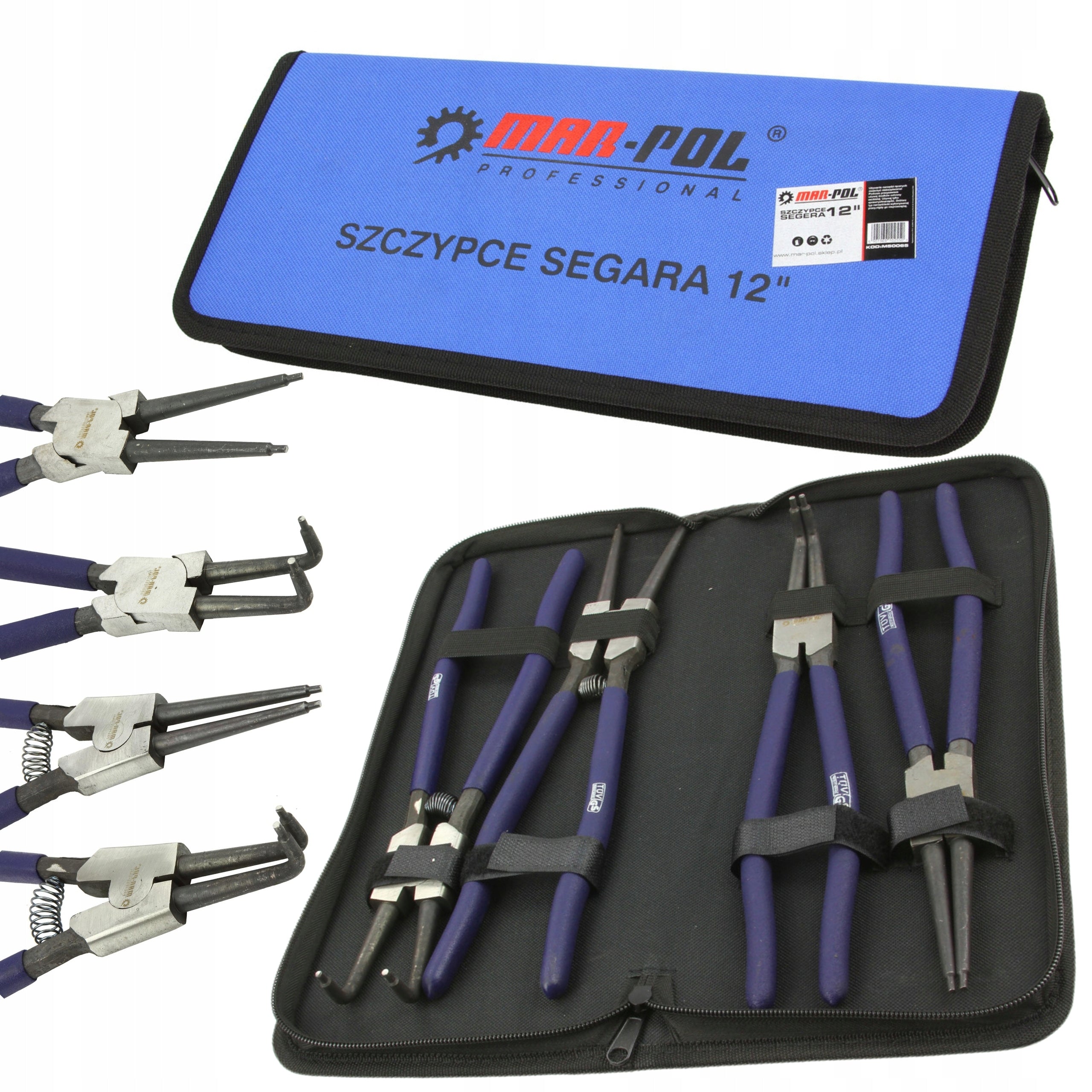 SEGER RING PULLING PLIERS MOUNTING PLIERS SET LARGE 4 PCS