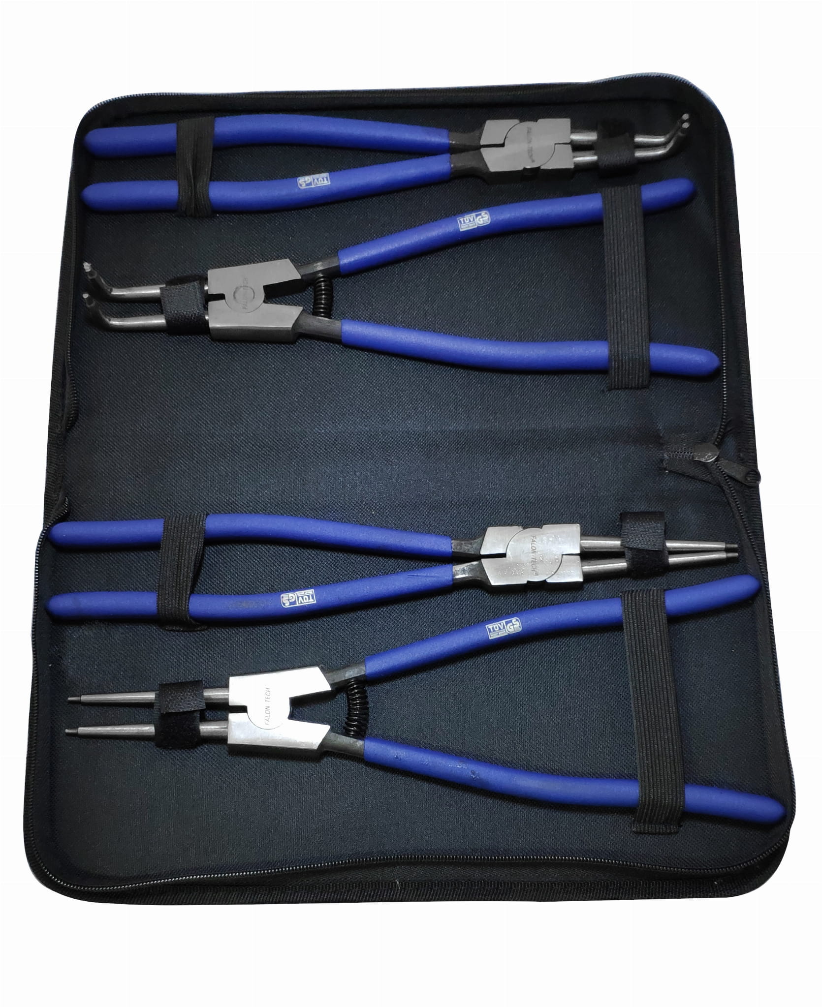 SEGER ROUND PLIERS 13” 325MM SET 4-EL LARGE FOR SEEGER RINGS Brand Falon-Tech