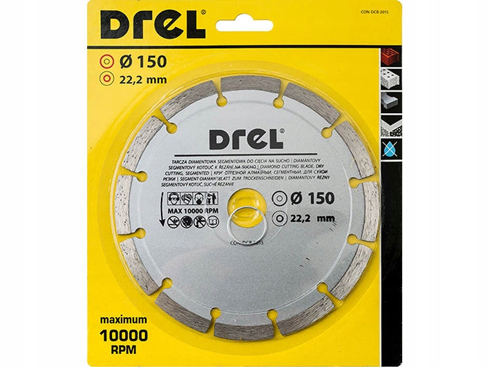 SEGMENTED DIAMOND CUTTING DISC 150 x 22.2 mm Brand Drel