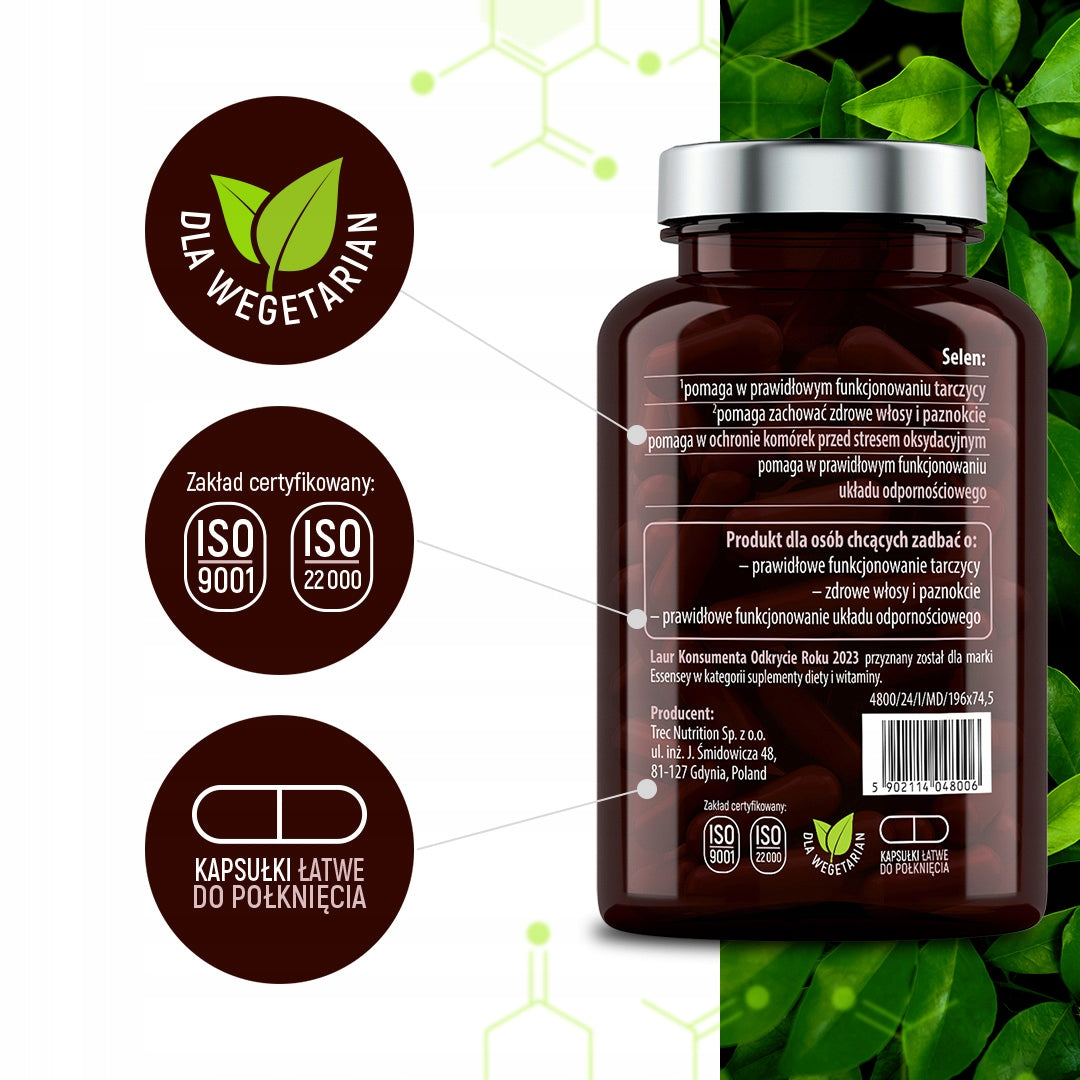 SELEN PRO FORTE Organic For Healthy Skin Hair L-SELENOMETHIONINE Thyroid Brand Essensey