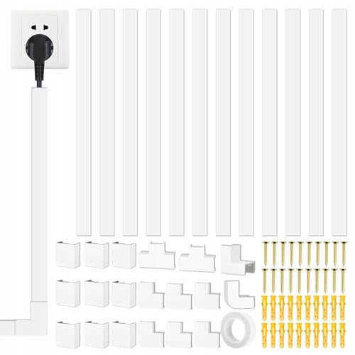 SELF ADHESIVE CABLE CHANNEL 4M 24X14MM SET OF 10 PCS FOR HOME GIFT Brand no brand
