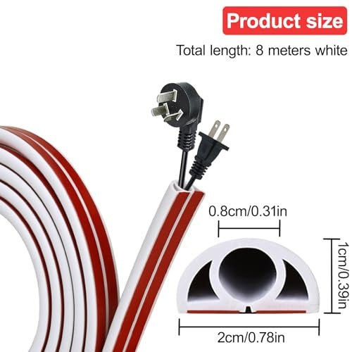 SELF ADHESIVE CABLE CHANNEL SEMICIRCULAR FLEXIBLE PVC Steel For Home Manufacturer code Producent niezależny
