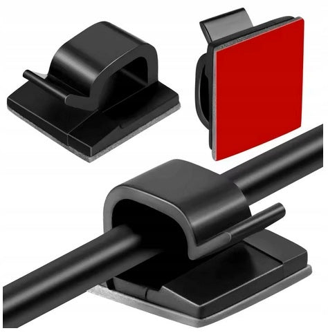 SELF-ADHESIVE CLIP HOLDER FOR CABLES 14/14mm - 10 PCS.