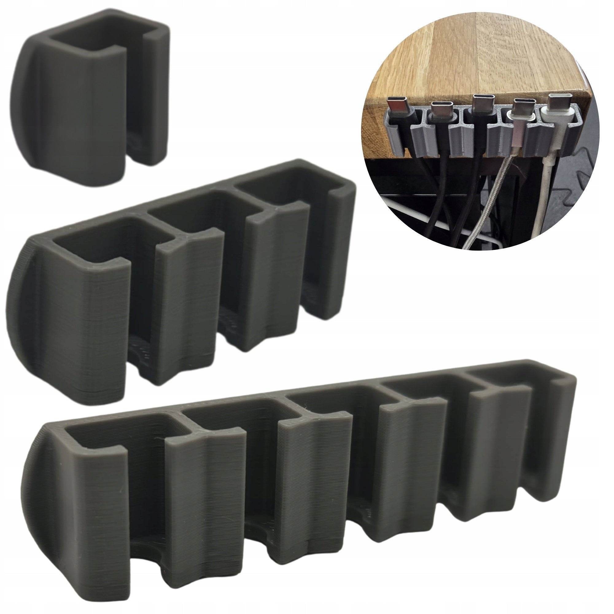 SELF ADHESIVE DESK WIRE CABLE ORGANIZER 9 CableS SET