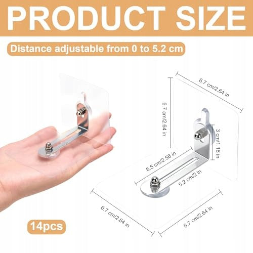 SELF ADHESIVE FURNITURE ANCHORS FOR WALL WITHOUT DRILLING SET OF 14 PAIRS Manufacturer code SWC5908151524190