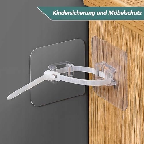 SELF ADHESIVE FURNITURE ANCHORS SET OF 30 DRILLLESS CABLE TIES Manufacturer code Bez marki