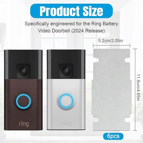 SELF-ADHESIVE HOLDER FOR RING BELL 2024 MOUNTING WITHOUT DRILLING 6 PCS Manufacturer code Bez marki