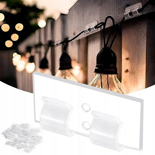 SELF-ADHESIVE HOOKS FOR LIGHT CHAINS WATERPROOF 25 PCS.