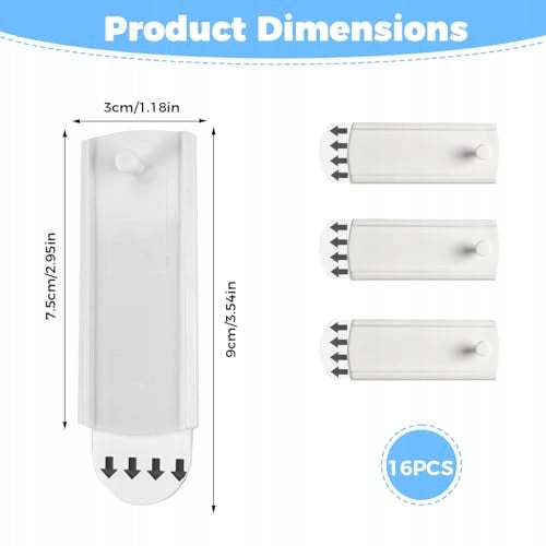SELF-ADHESIVE HOOKS FOR PAINTINGS WHITE SET OF 16 PCS WITHOUT DRILLING Manufacturer code Bez marki