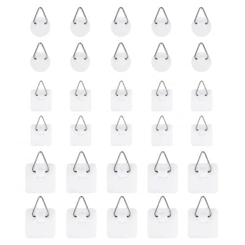SELF ADHESIVE HOOKS FOR PHOTOS OF IMAGES 30 PCS. WITHOUT DRILLING FOR HOME Brand no brand