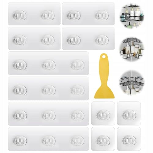 SELF ADHESIVE HOOKS FOR SHOWER RACK WATERPROOF 12 PCS METAL Brand no brand