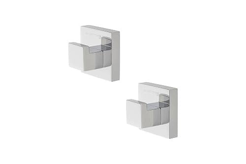 SELF-ADHESIVE HOOKS FOR TOWELS CHROME STAINLESS STEEL 2 PCS Brand no brand