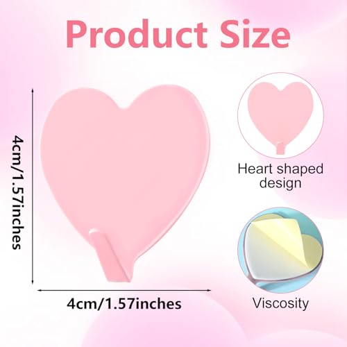 SELF-ADHESIVE HOOKS HEARTSZKO STAINLESS STEEL COLORED FOR BATHROOM 6 PCS Manufacturer code Bez marki