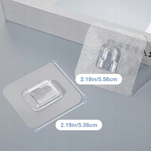 SELF ADHESIVE HOOKS TRANSPARENT DOUBLE SIDED 20 PCS FOR OFFICE WALL Manufacturer code Bez marki