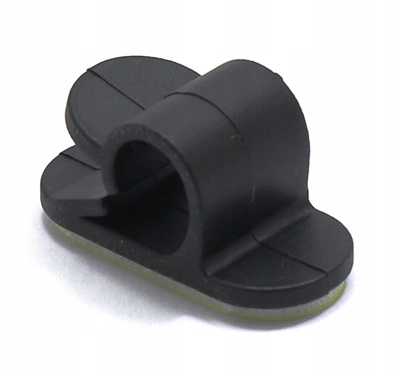 SELF-ADHESIVE ORGANIZER CABLE HOLDER CLIP 10 PIECES BLACK SWC-1