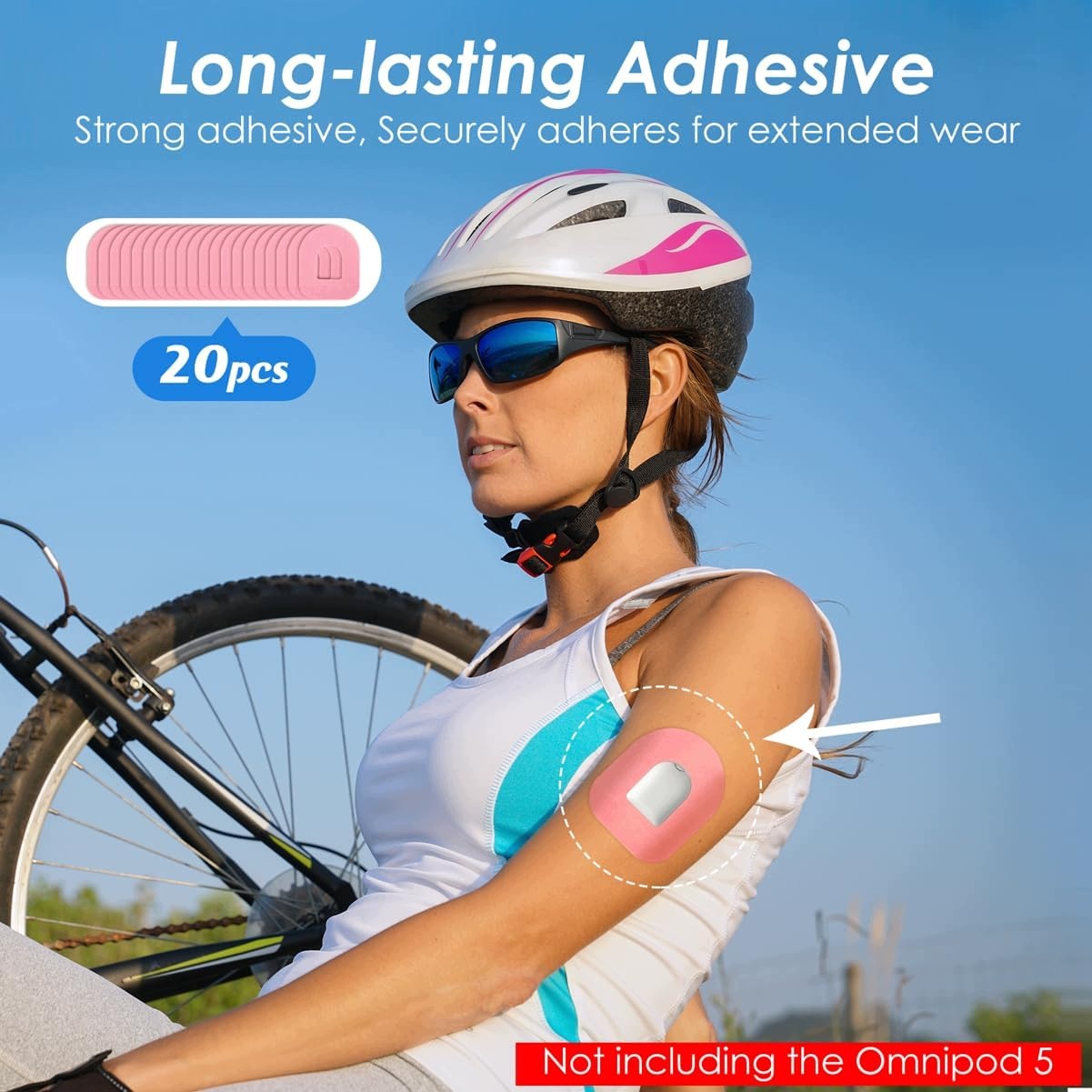 SELF-ADHESIVE PATCHES FOR OMNIPOD 5 WATERPROOF 20 PIECES PINK Medical device type accessories for a medical device or a product without an intended medical purpose