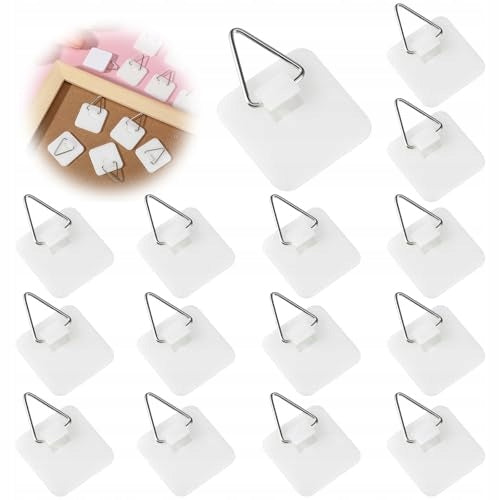SELF ADHESIVE PHOTO HANGERS WITHOUT NAILS FOR HOME OFFICE 15 PCS Brand no brand