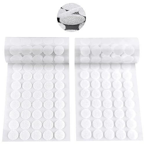 SELF ADHESIVE VELCRO DOTS FOR ORGANIZATION 510 PAIRS WHITE Leather Brand no brand