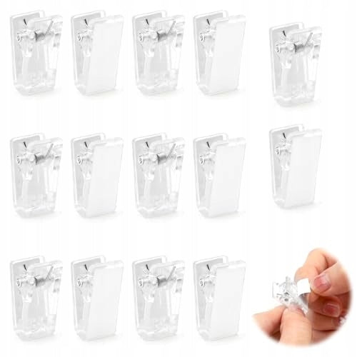 SELF ADHESIVE WALL CLIPS FOR PHOTOS PLASTIC ABS 15 PCS STEEL Brand no brand