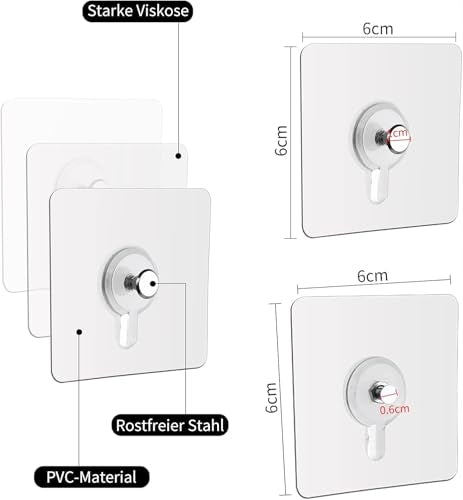 SELF ADHESIVE WALL HOOKS FOR PAINTINGS WITHOUT DRILLING 12 PCS. metal Manufacturer code Bez marki