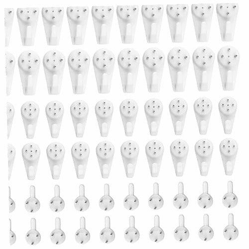 SELF ADHESIVE WALL HOOKS FOR PAINTINGS WITHOUT TRACE 50 PCS FOR HOME