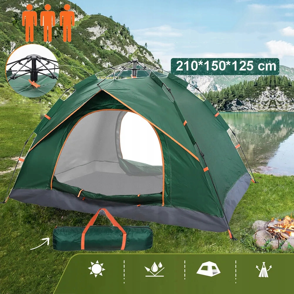 SELF-FOLDING CAMPING TENT FOR 2-3 PEOPLE WATERPROOF Brand no brand
