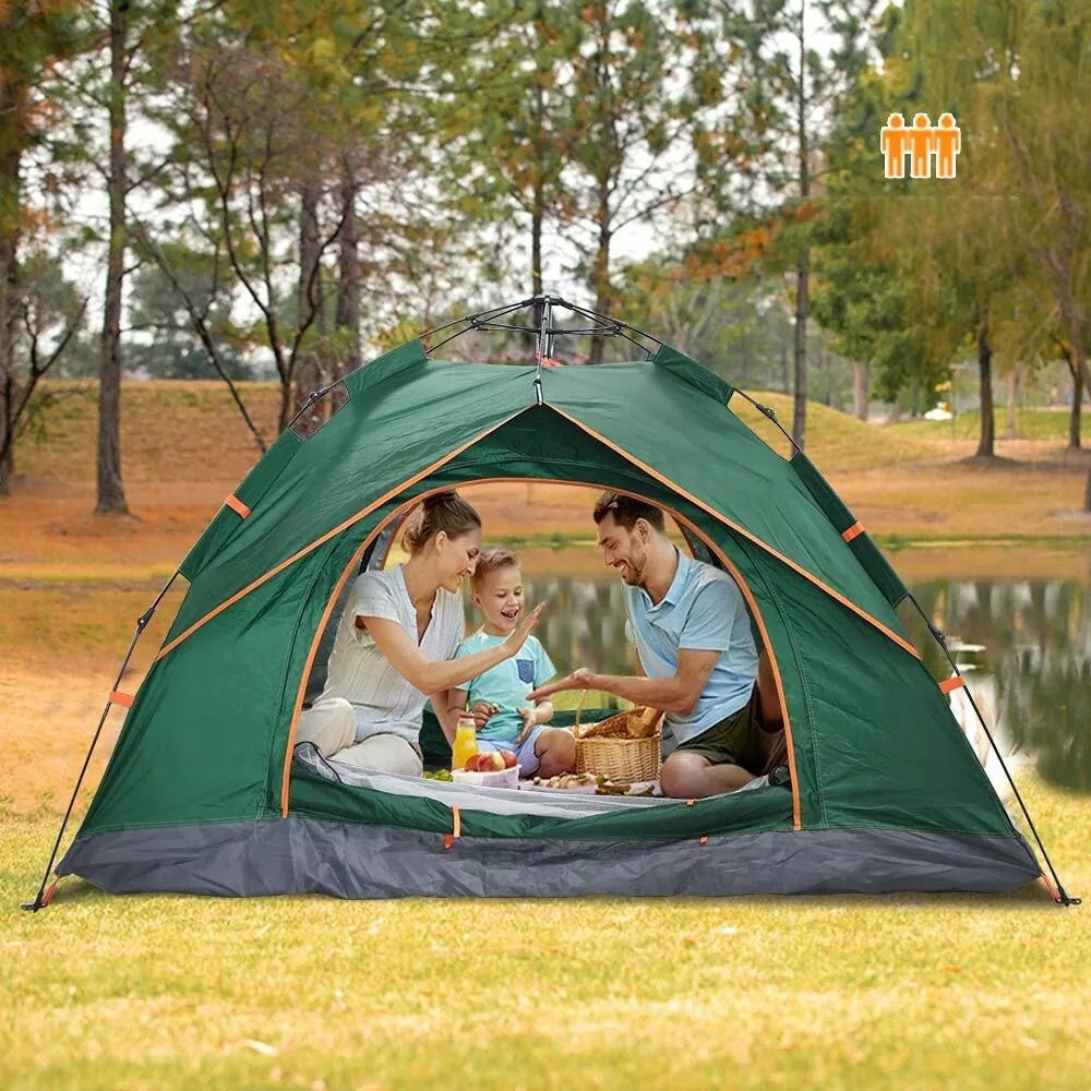 SELF-FOLDING CAMPING TENT FOR 2-3 PEOPLE WATERPROOF Number of entrances 2