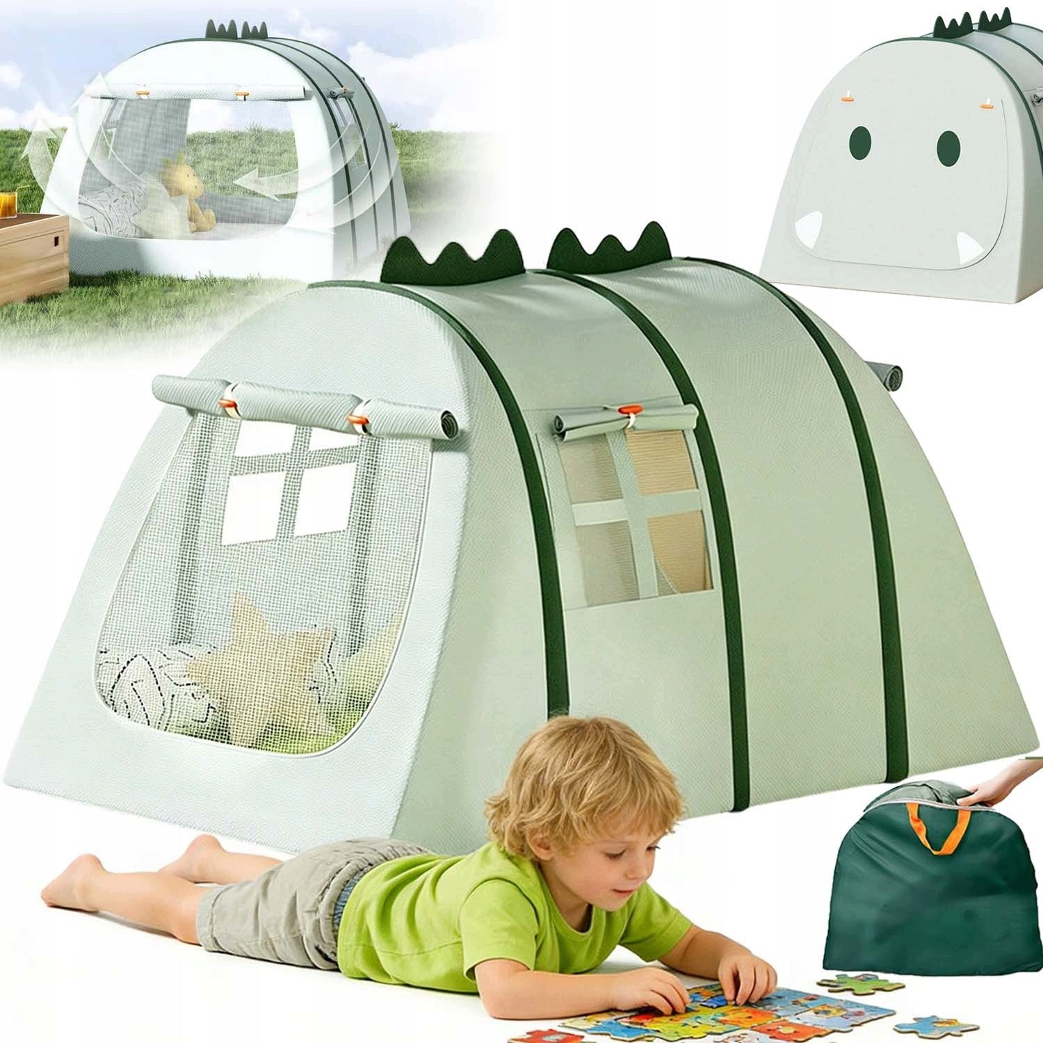 SELF-FOLDING TENT FOR CHILDREN HOUSE FOR GARDEN HOUSE DINOSAUR MOSQUITO NET