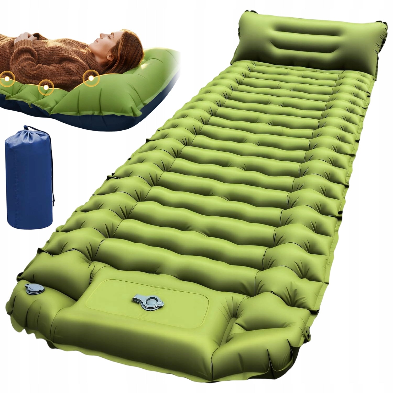 SELF-INFLATING HIKING MAT FOR SLEEPING ON CAMPING, HIKING, TREKKING