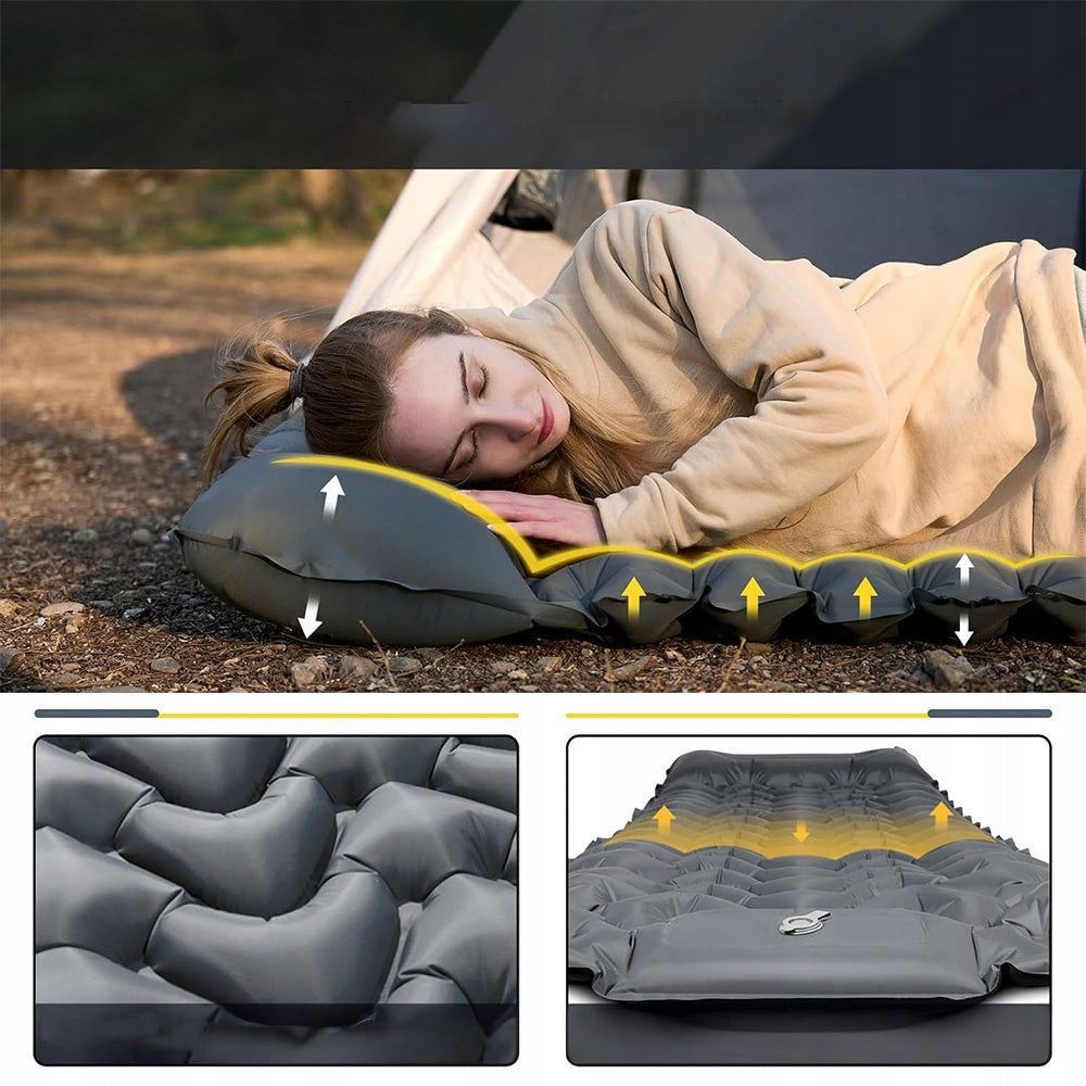SELF-INFLATING MAT INFLATABLE TREKKING MAT WITH PILLOW 193*68*8CM Brand no brand