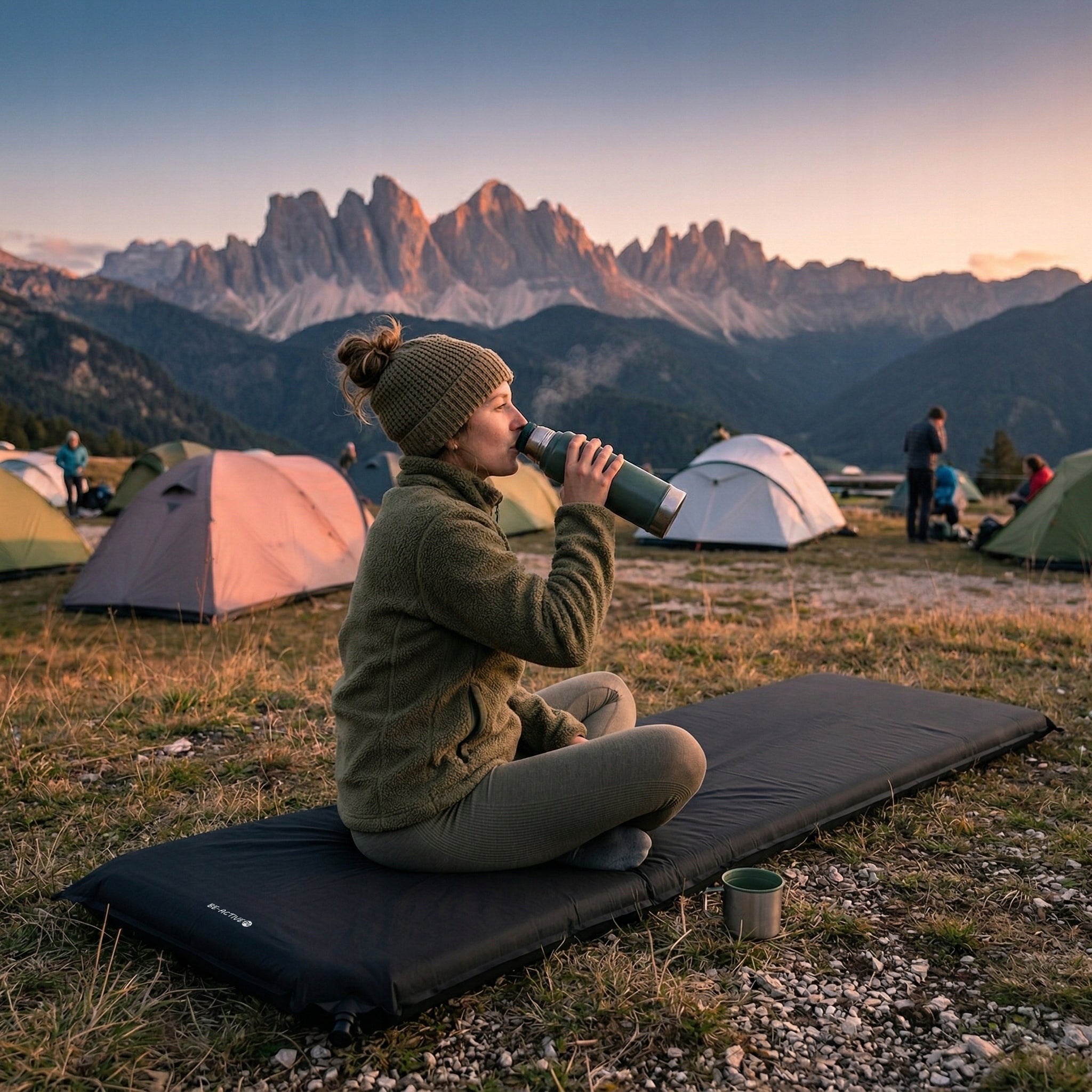 SELF-INFLATING MAT MATTRESS TOURIST MAT THICK CAMPING Manufacturer code MS-03 Mata samopompująca gruba 5 cm