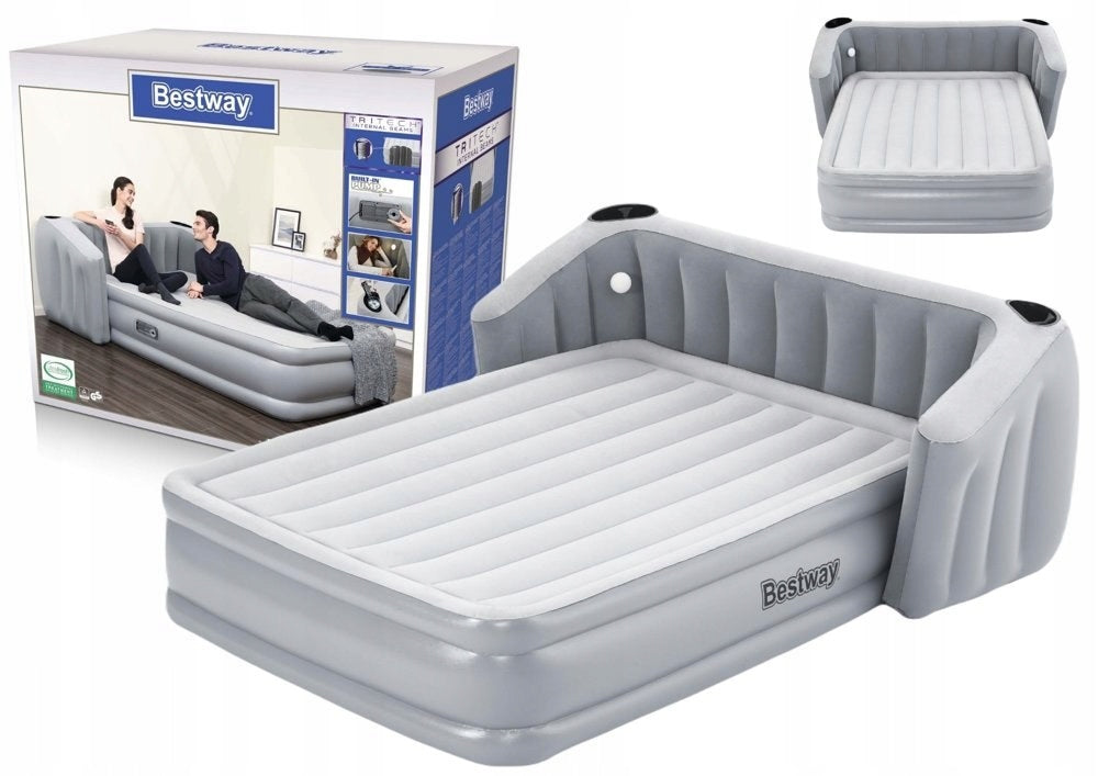 SELF-INFLATING MATTRESS BESTWAY WINGBACK INFLATABLE SOFA 233x196x80 cm