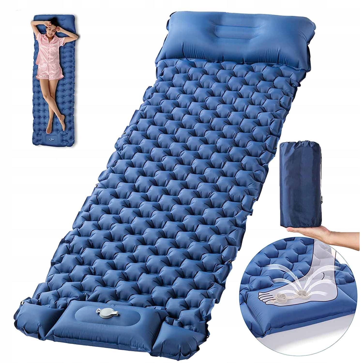 SELF-INFLATING TOURIST MAT WITH PILLOW 196x72x8CM