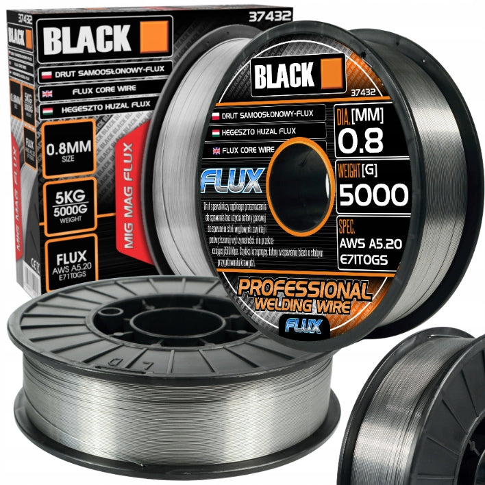 SELF-SHIELDING WELDING WIRE 0,8MM 5000g 5KG E71MIG MAG D200 FLUX PREMIUM