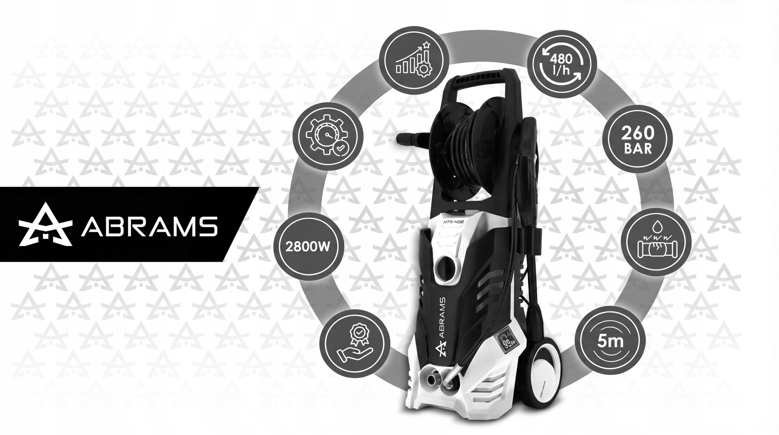 SELF-SUCTION PRESSURE WASHER 260BAR FOR WASHING CUBE + CAR STRONG SET Packaging status original