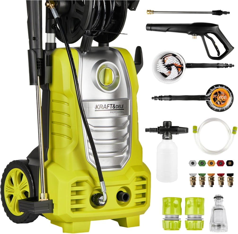 SELF SUCTION PRESSURE WASHER 280 BAR POWERFUL PUMP SET 3000W RETRACTOR