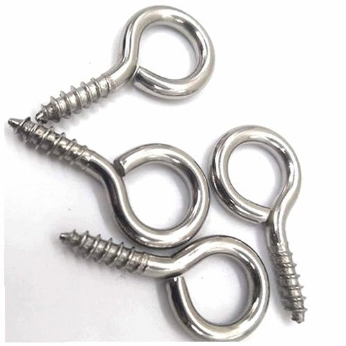 SELF TAPPING EYE BOLTS FOR WOOD 100 PCS CARBON STEEL DIY steel