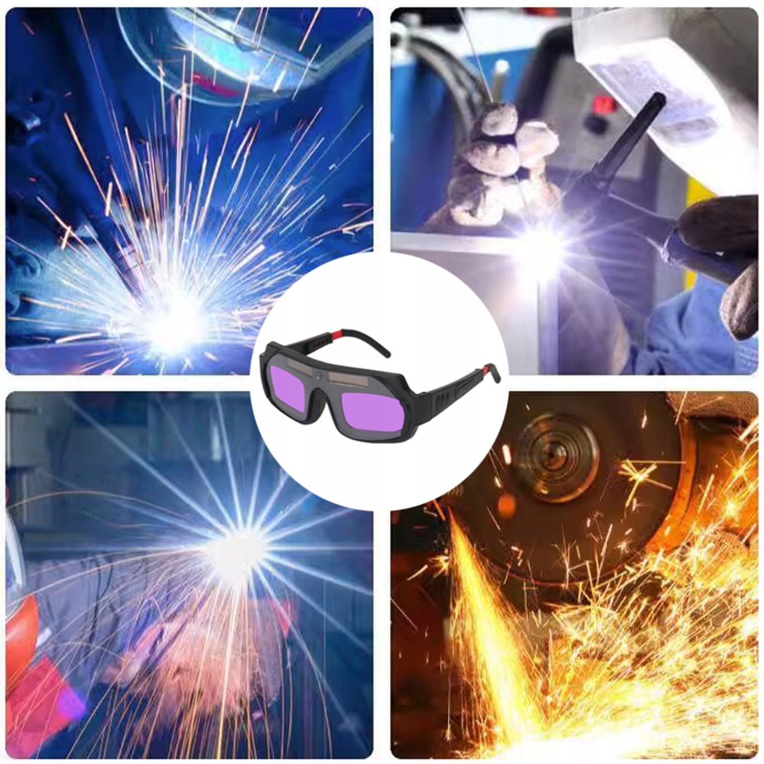 SELF-TINTING SOLAR EYE WELDING GOGGLES + 10x INTERCHANGEABLE LENSES Packaging status original