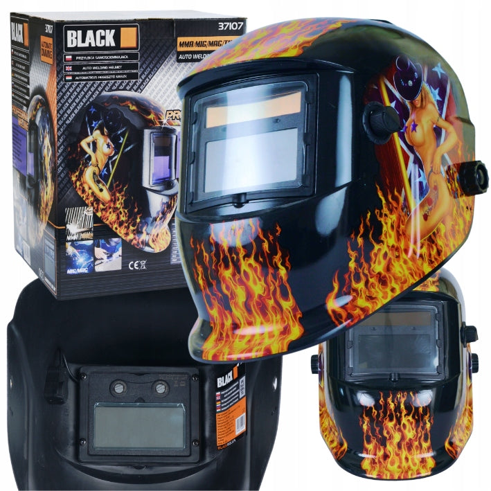 SELF-TINTING VISOR MASK WELDING AUTOMATIC FILTER BLACK