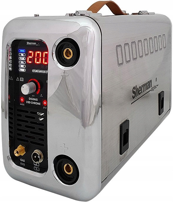 SEMI-AUTOMATIC INVERTER WELDING MACHINE SHERMAN DIGIMIG 200 CHROME 230V 200A PULS++ Packaging status original