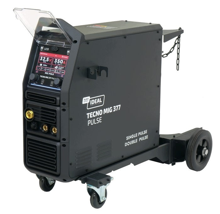 SEMI-AUTOMATIC WELDER 350A TECNO MIG 377PT PULSE LCD Black Series 4x4 IDEAL Brand IDEAL