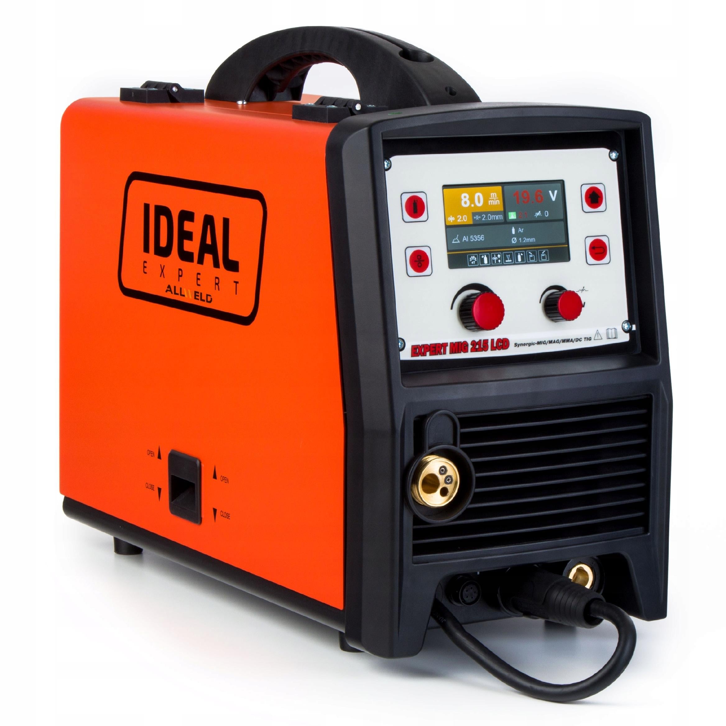 SEMI-AUTOMATIC WELDING MACHINE IDEAL EXPERT MIG 215 LCD MMA TIG 230V 200A ALUMINIUM Maximum electrode diameter 4 mm