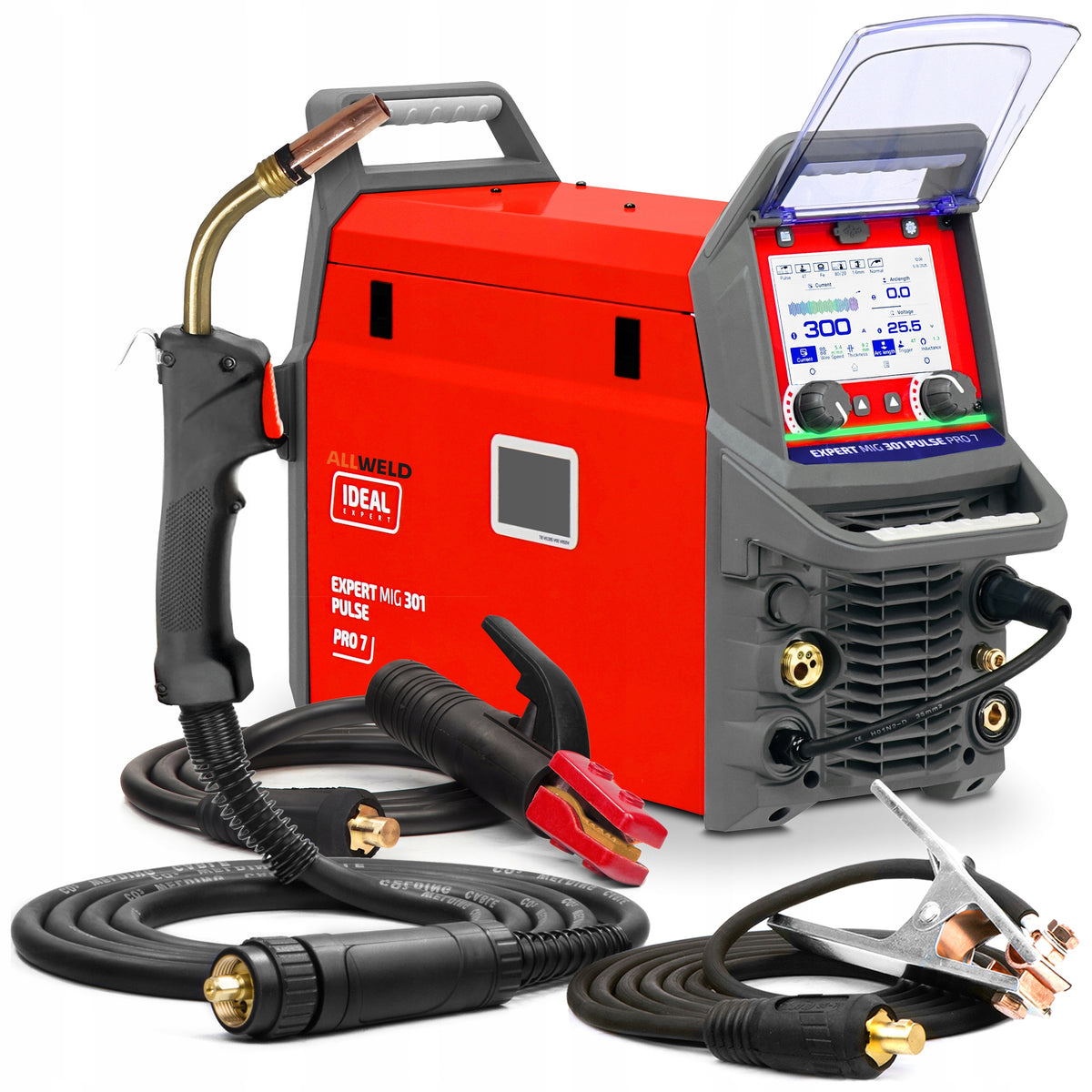 SEMI-AUTOMATIC WELDING MACHINE IDEAL EXPERT MIG 301 PULSE PRO7 LCD MMA TIG 400V 4R