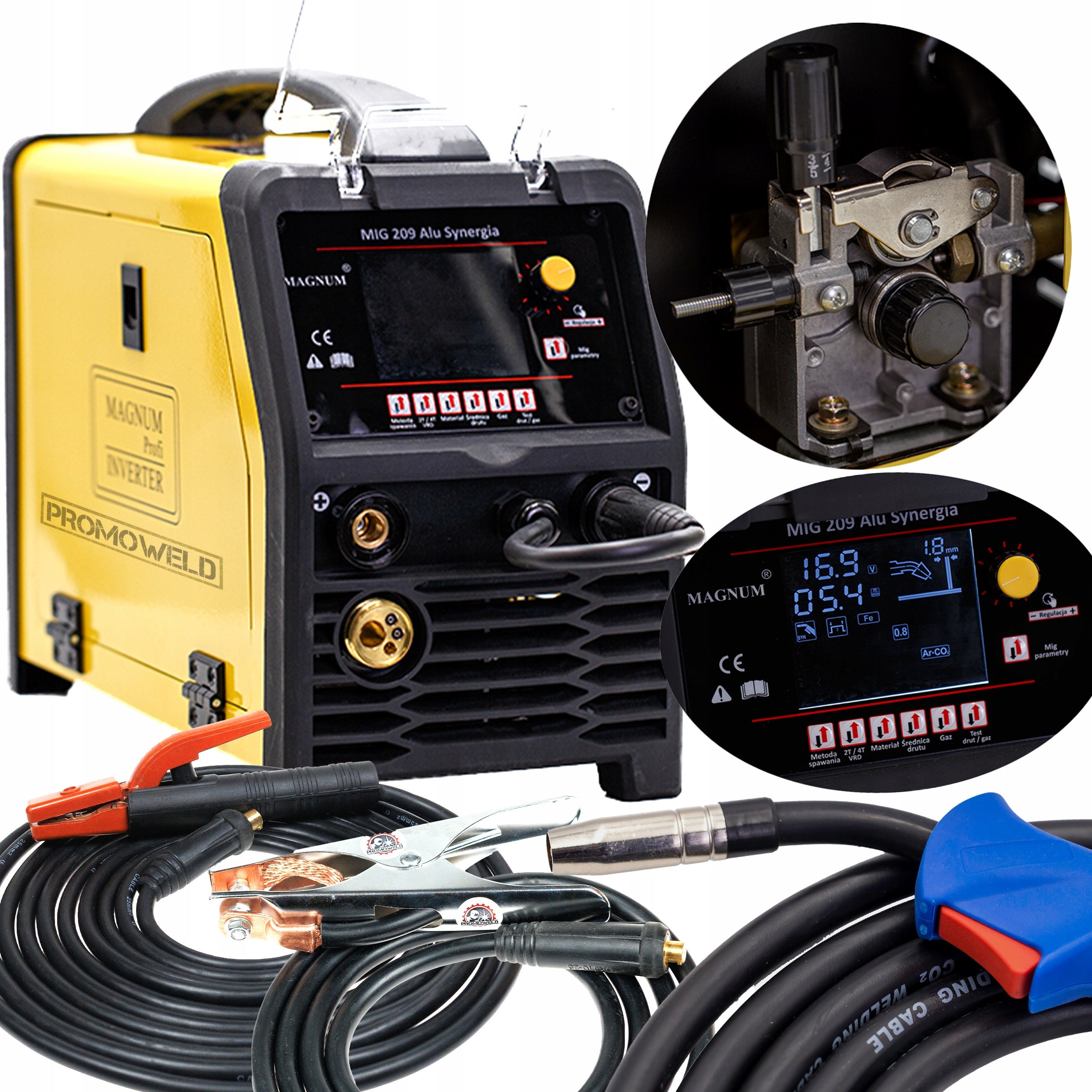 SEMI-AUTOMATIC WELDING MACHINE MAGNUM MIG 209 ALU SYNERGY
