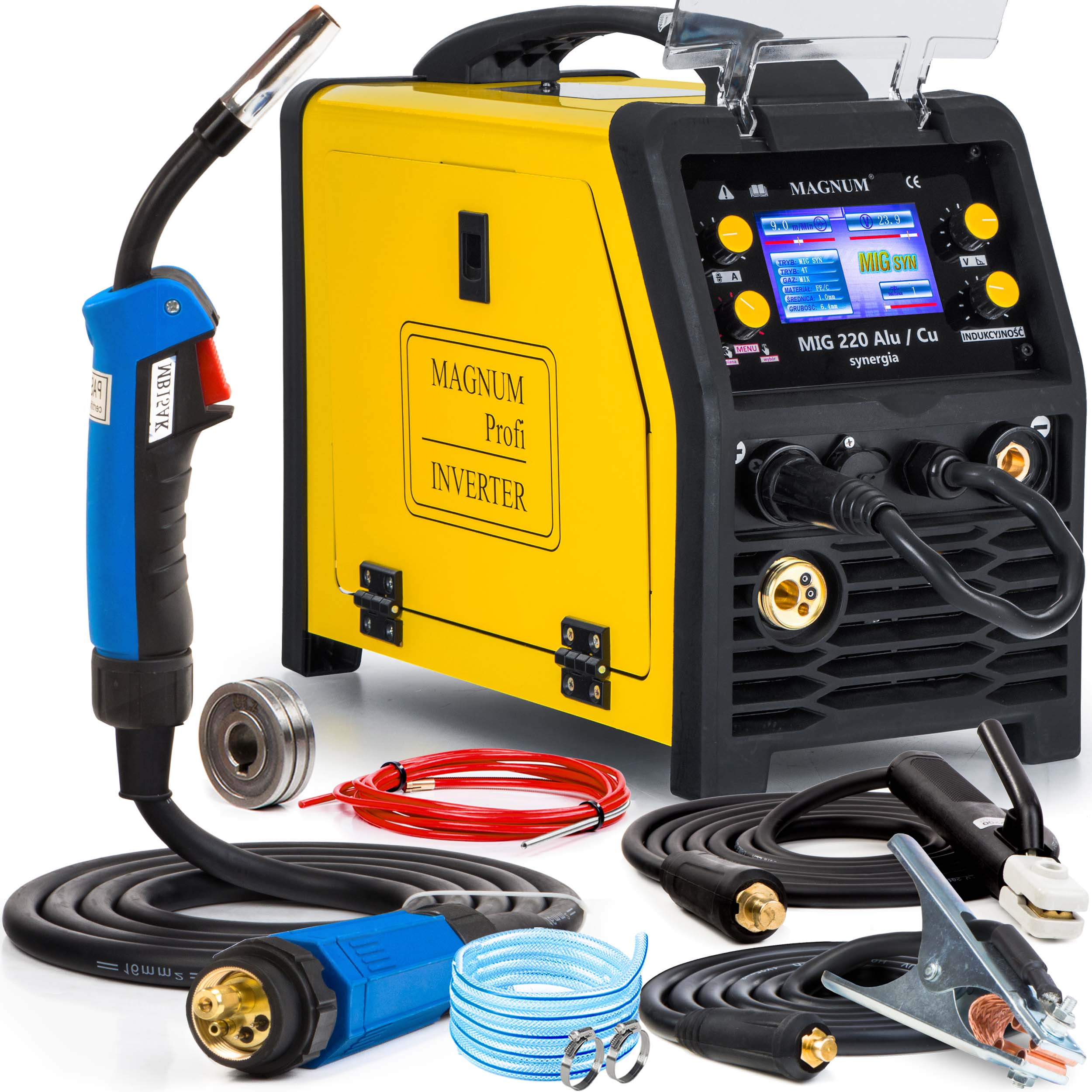 SEMI-AUTOMATIC WELDING MACHINE MAGNUM MIG 220 ALU/CU SYNERGY MMA TIG 230V 200A ALU EAN (GTIN) 5905323101036