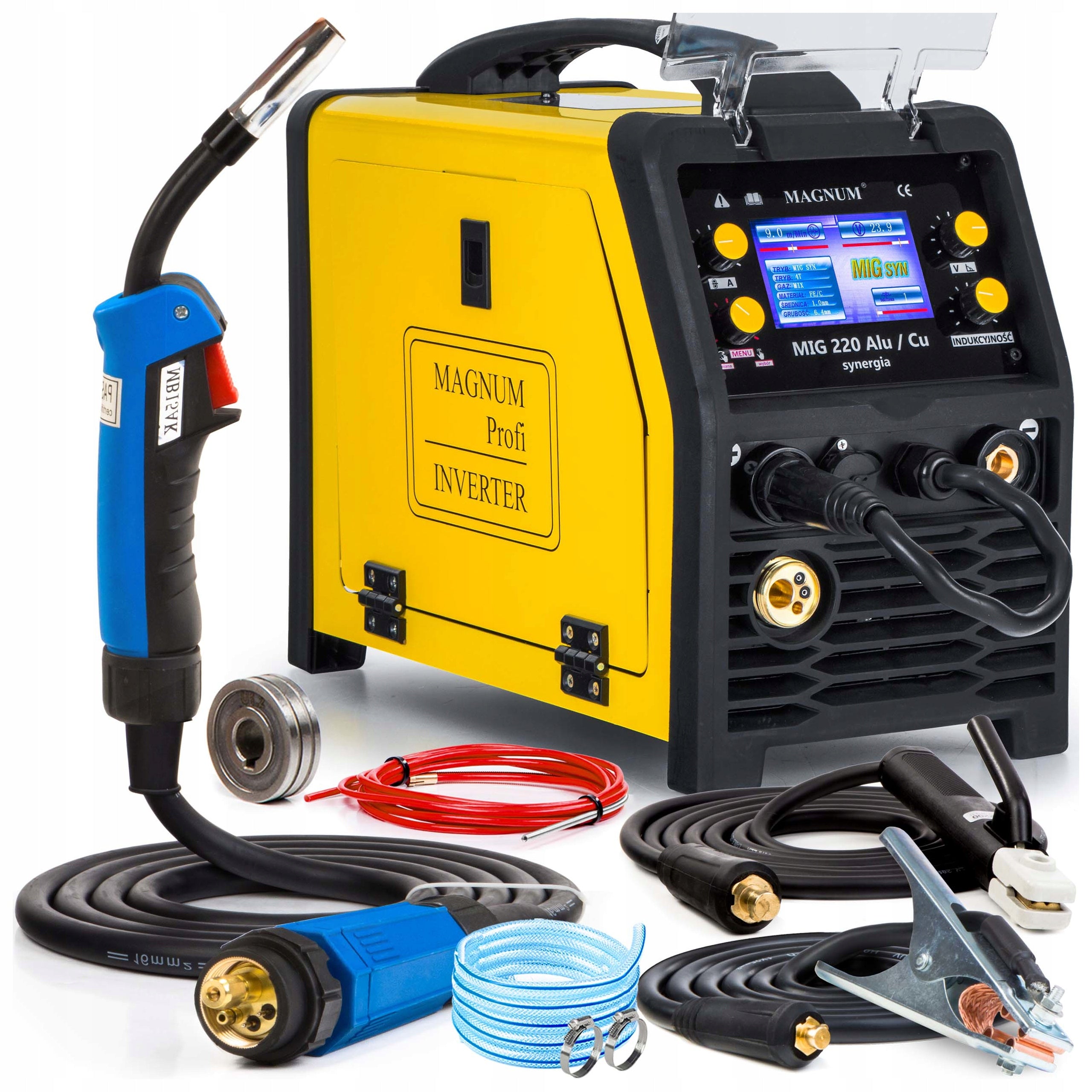SEMI-AUTOMATIC WELDING MACHINE MAGNUM MIG 220 ALU/CU SYNERGY MMA TIG 230V 200A ALU